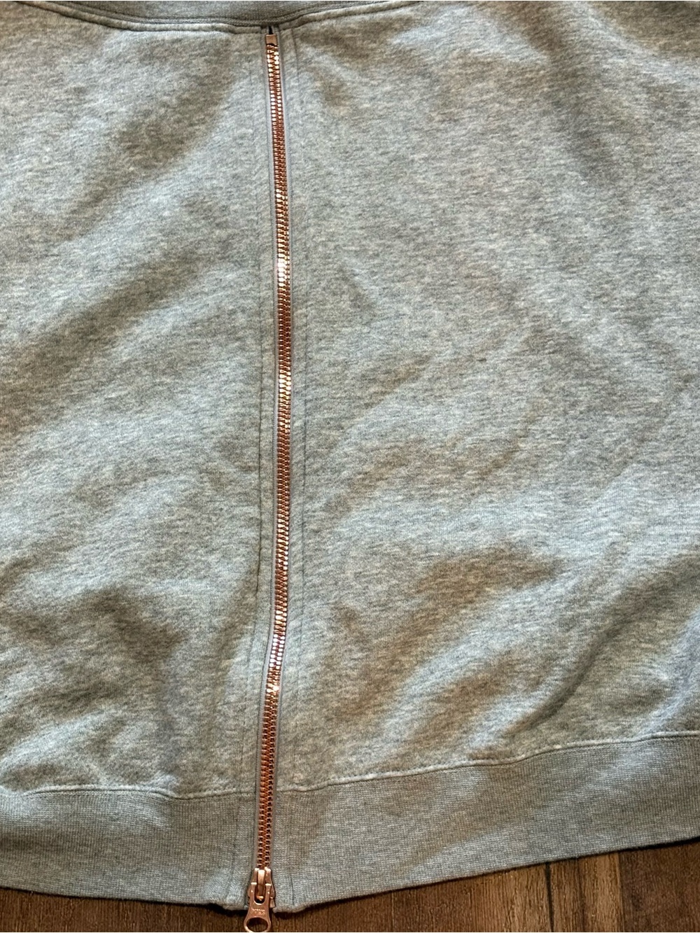 Nike Grey Cropped Sweatshirt with Rose Gold Logo - Picture 6 of 7